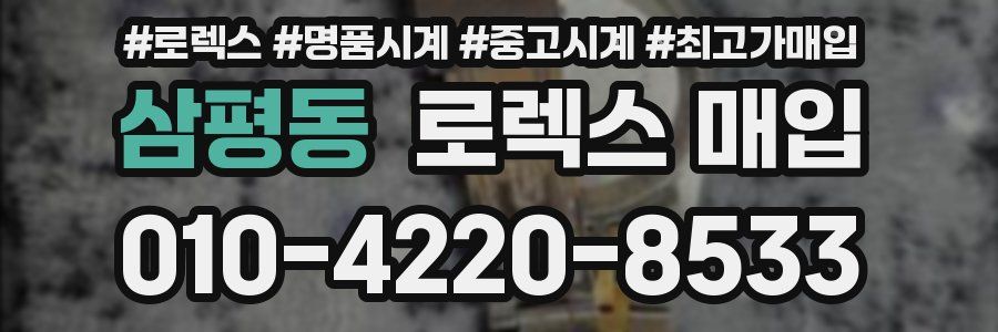 삼평동 로렉스 매입