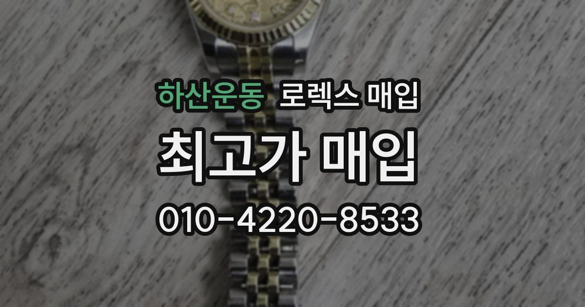 하산운동 로렉스 매입