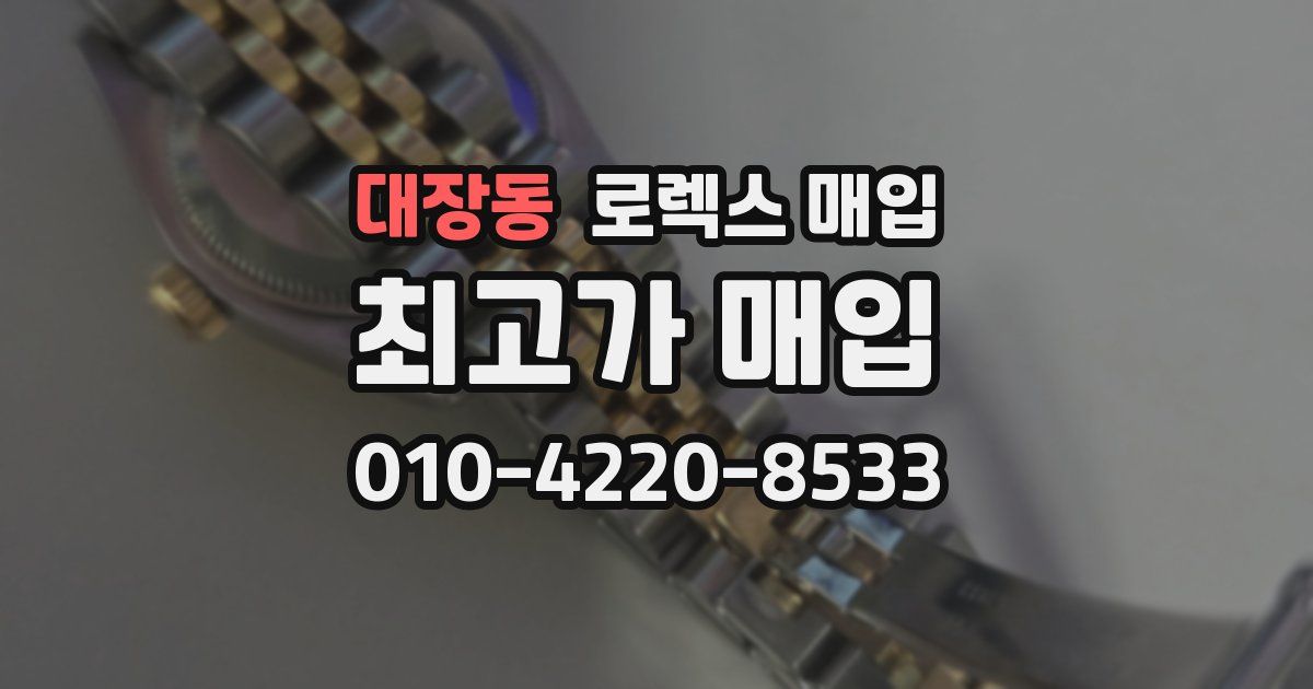 대장동 로렉스 매입