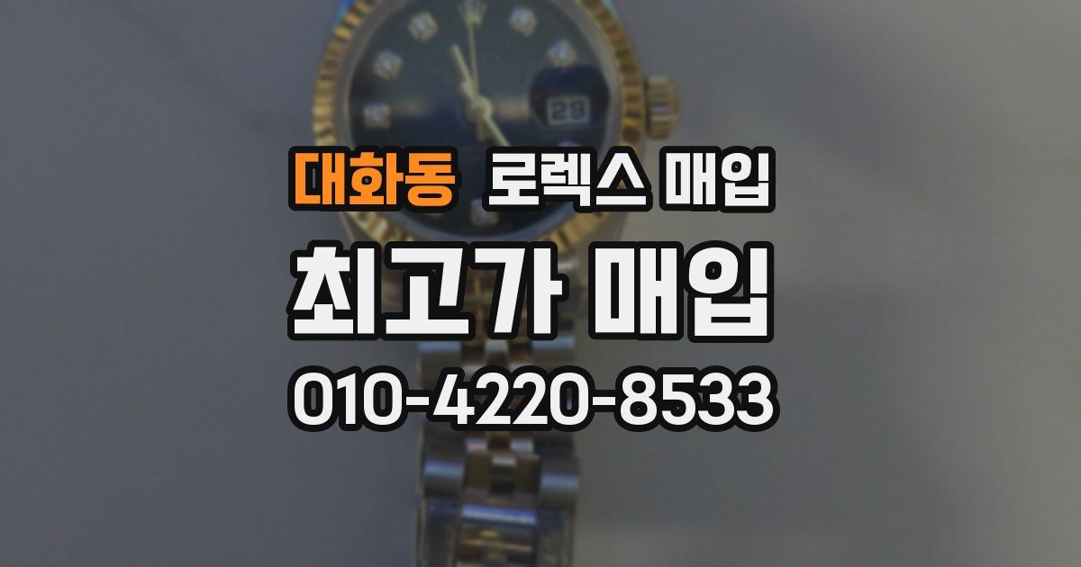 대화동 로렉스 매입