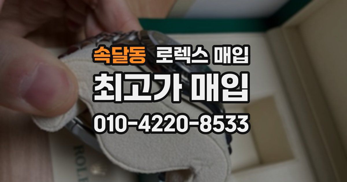 속달동 로렉스 매입