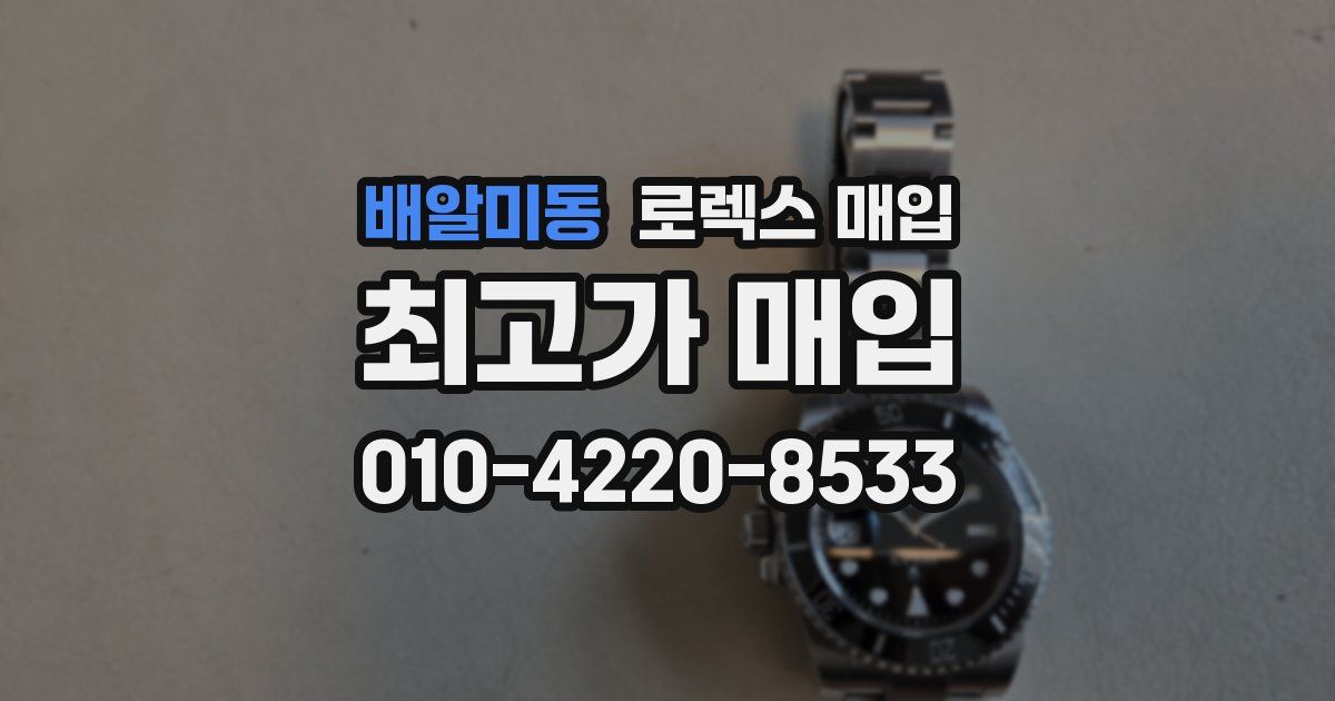 배알미동 로렉스 매입
