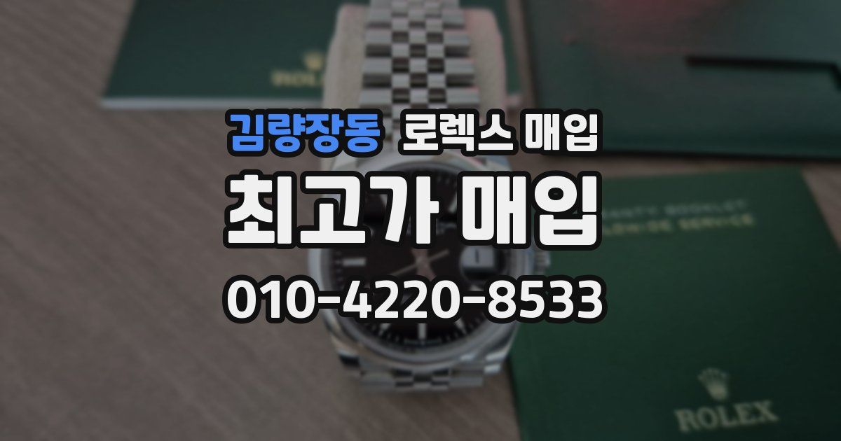 김량장동 로렉스 매입