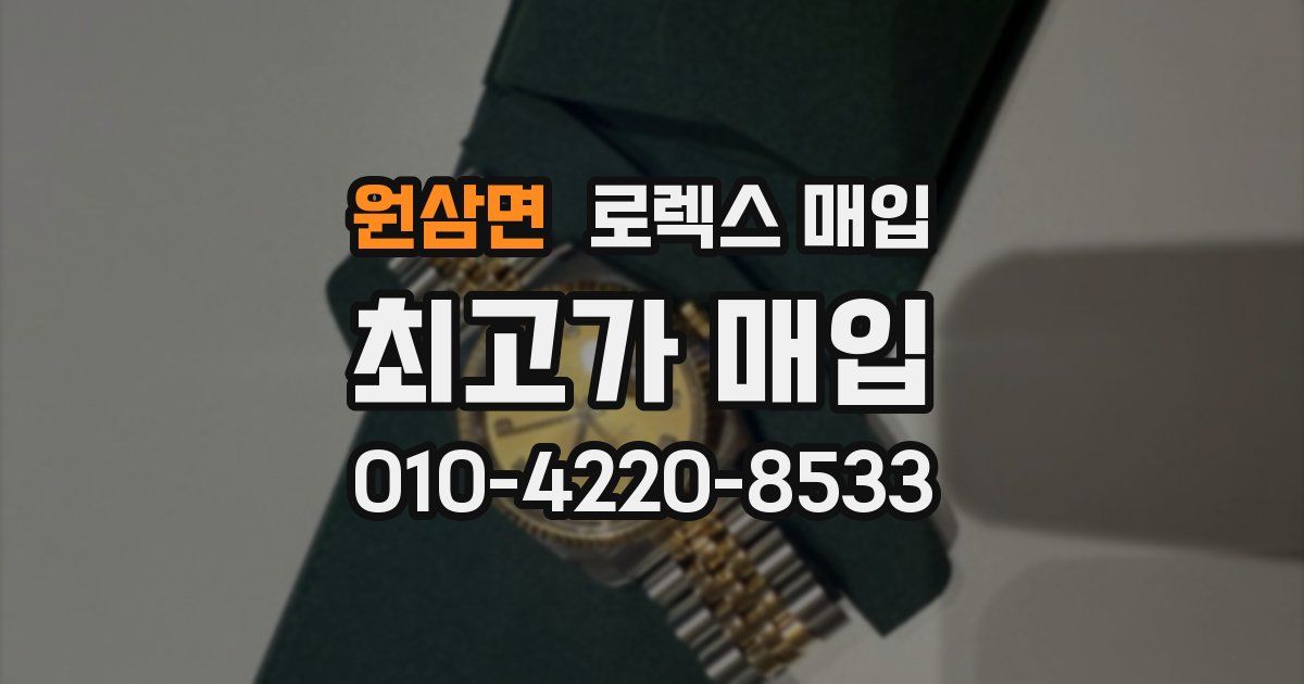 원삼면 로렉스 매입