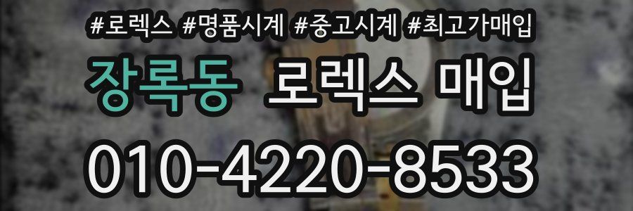 장록동 로렉스 매입