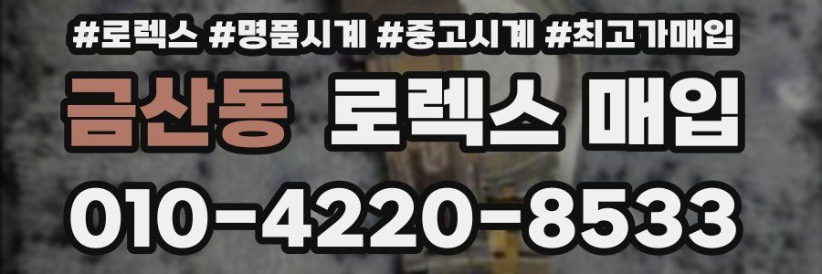 금산동 로렉스 매입