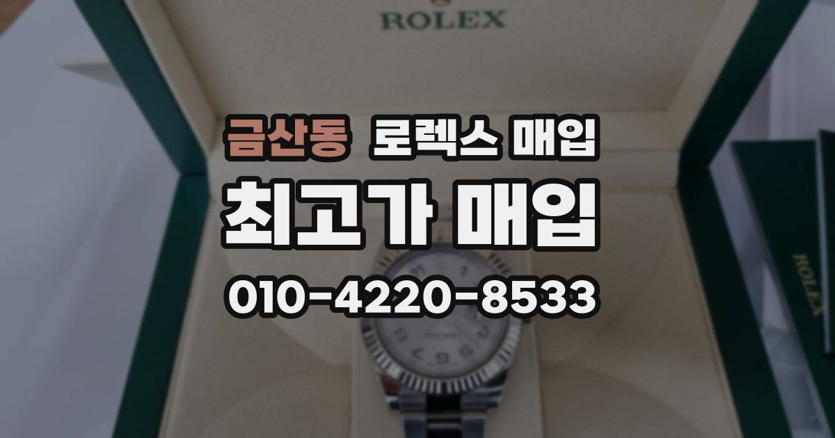 금산동 로렉스 매입
