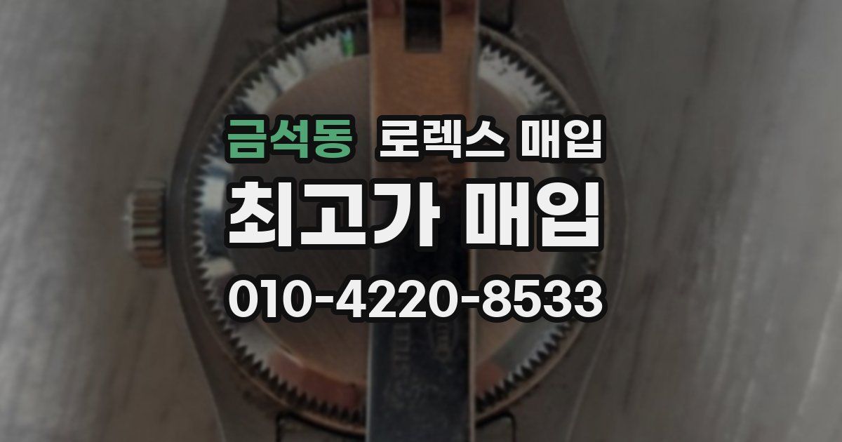 금석동 로렉스 매입