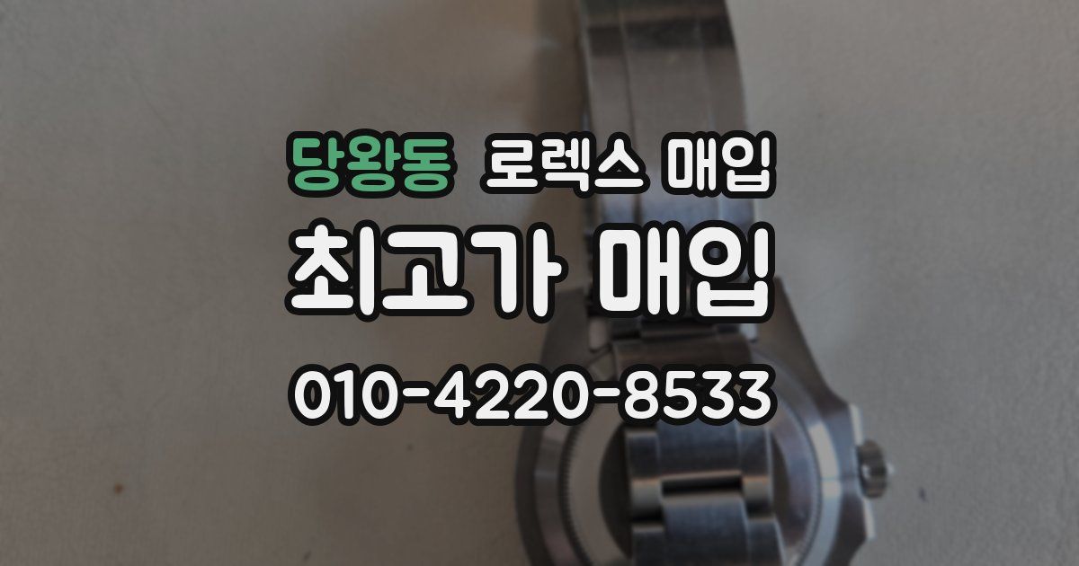 당왕동 로렉스 매입