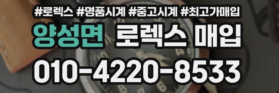 양성면 로렉스 매입