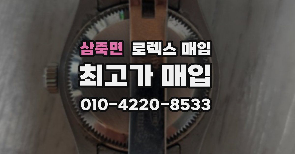 삼죽면 로렉스 매입