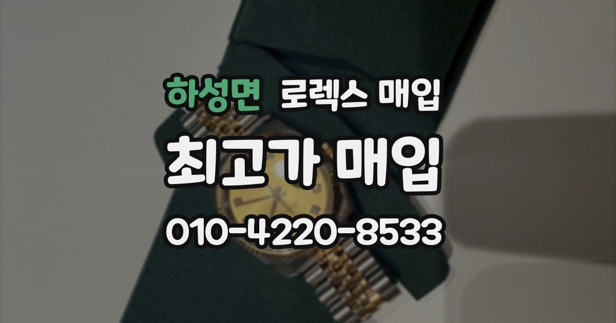 하성면 로렉스 매입