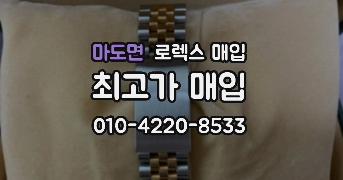 마도면 로렉스 매입