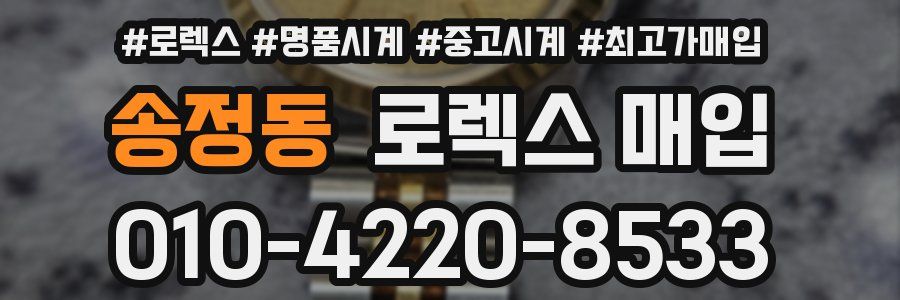 송정동 로렉스 매입