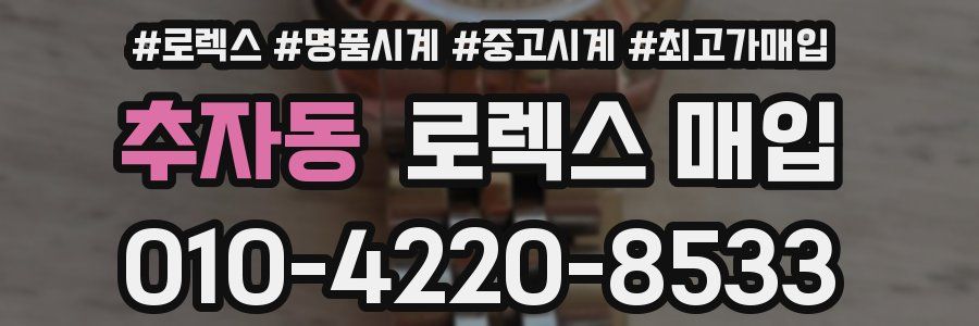 추자동 로렉스 매입