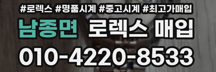남종면 로렉스 매입