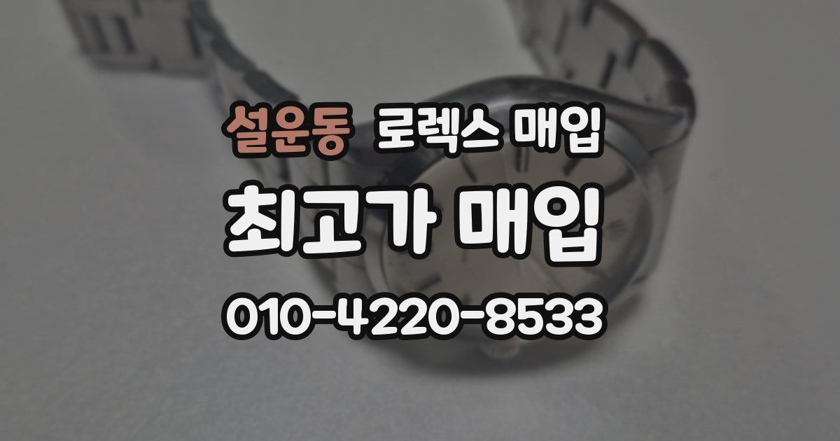 설운동 로렉스 매입