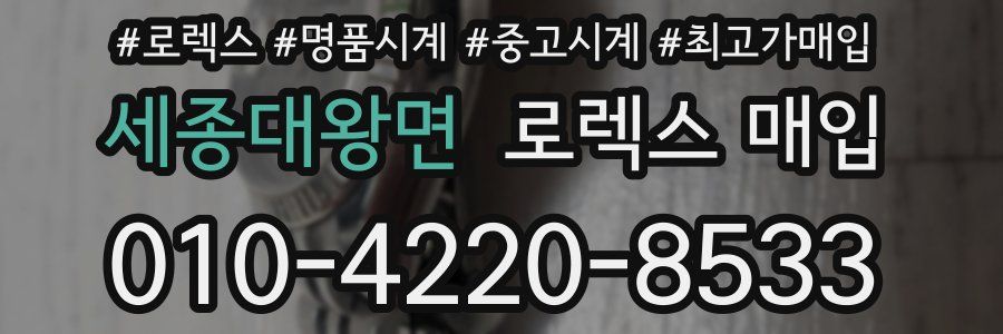 세종대왕면 로렉스 매입