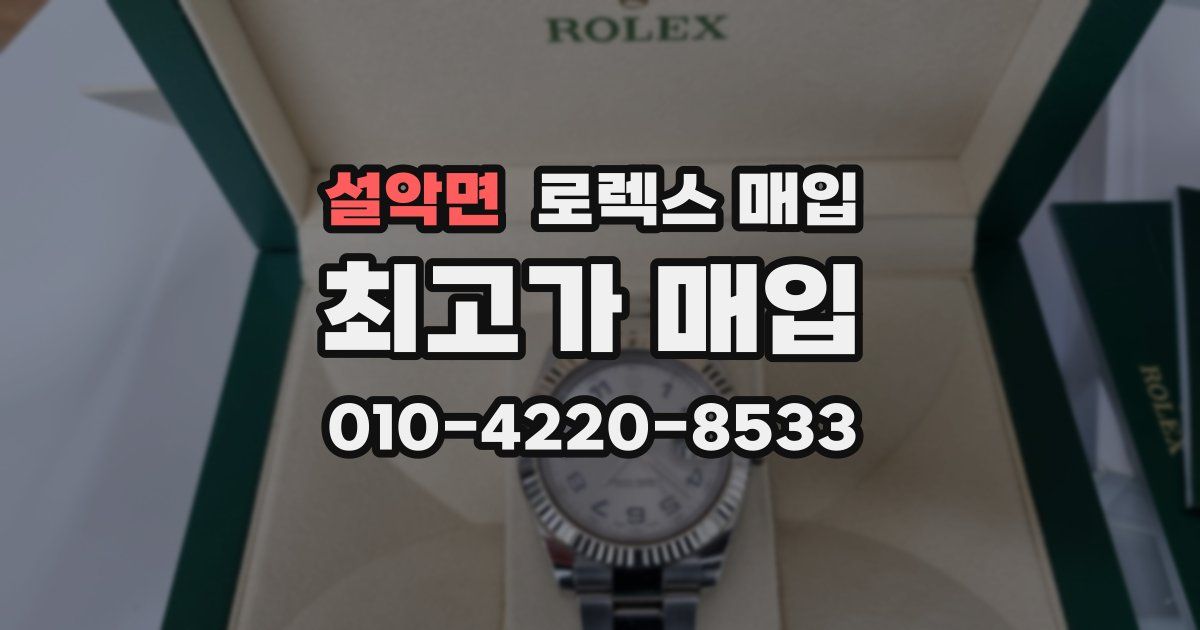 설악면 로렉스 매입