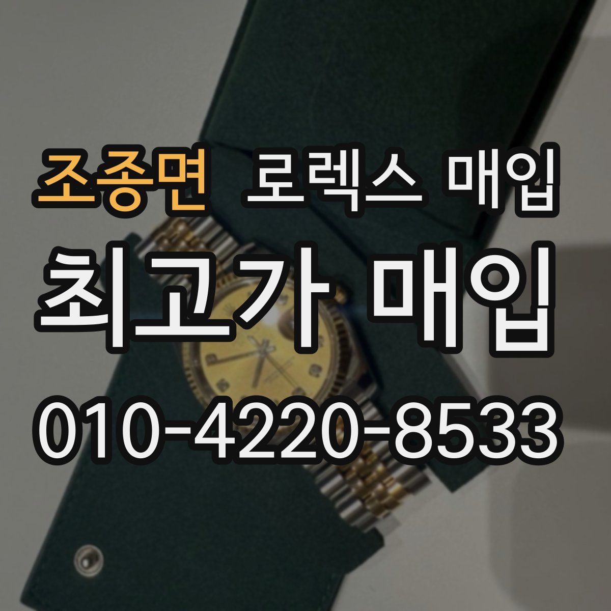 조종면 로렉스 매입