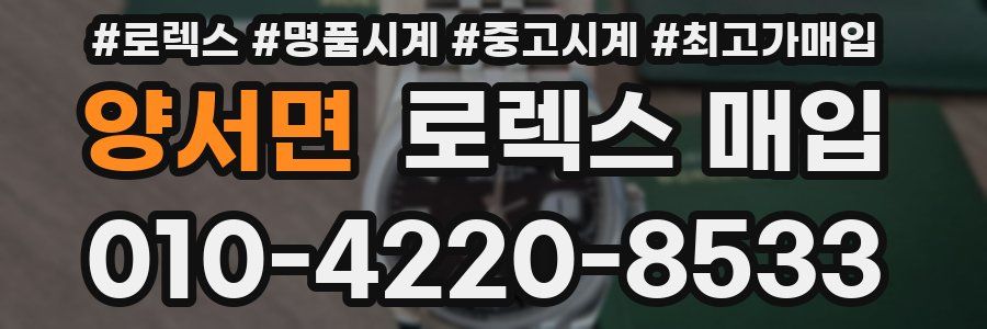 양서면 로렉스 매입