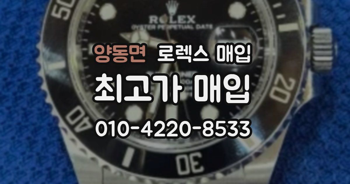 양동면 로렉스 매입