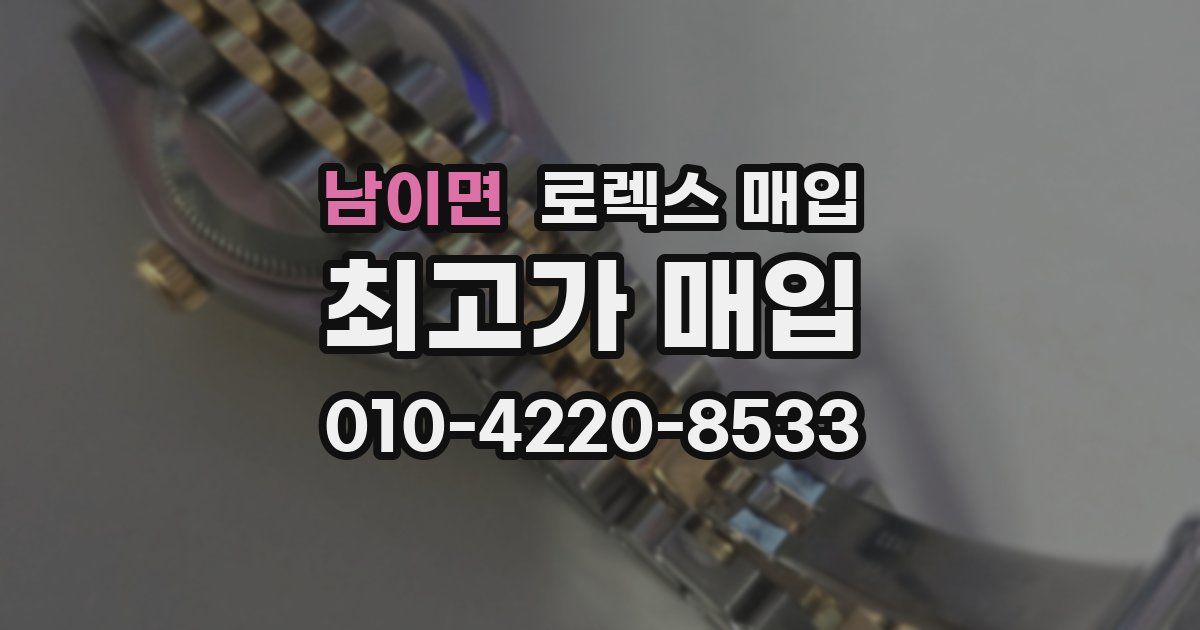 남이면 로렉스 매입