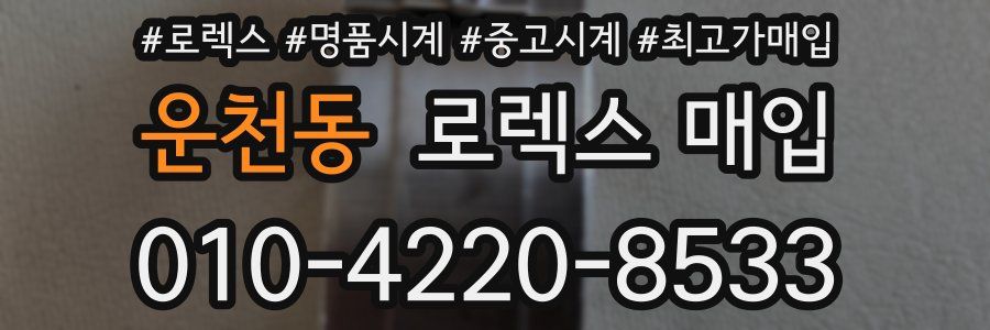 운천동 로렉스 매입