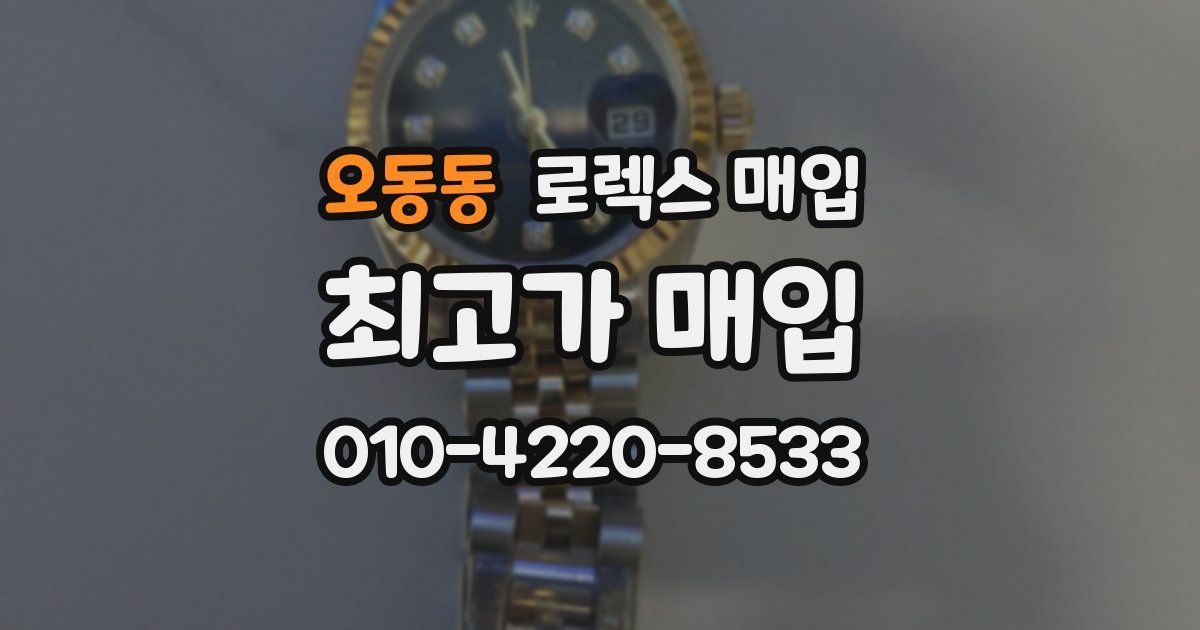 오동동 로렉스 매입