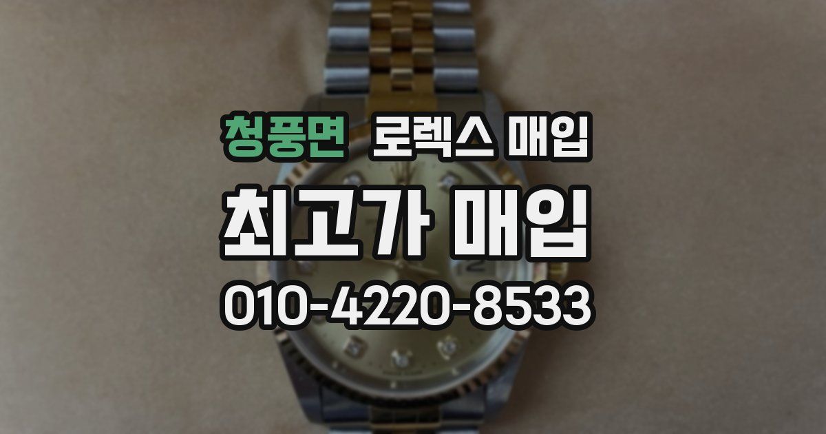 청풍면 로렉스 매입