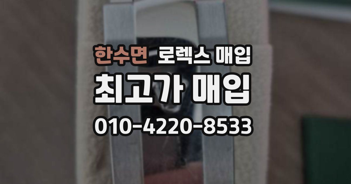 한수면 로렉스 매입