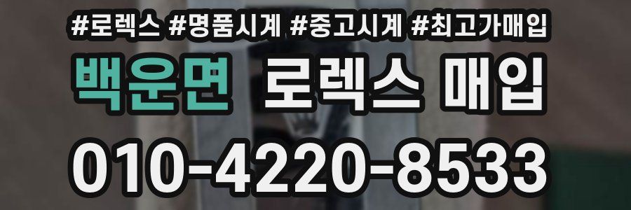 백운면 로렉스 매입