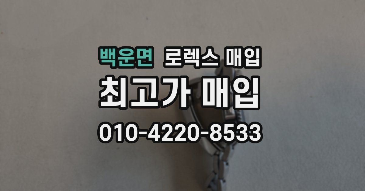 백운면 로렉스 매입