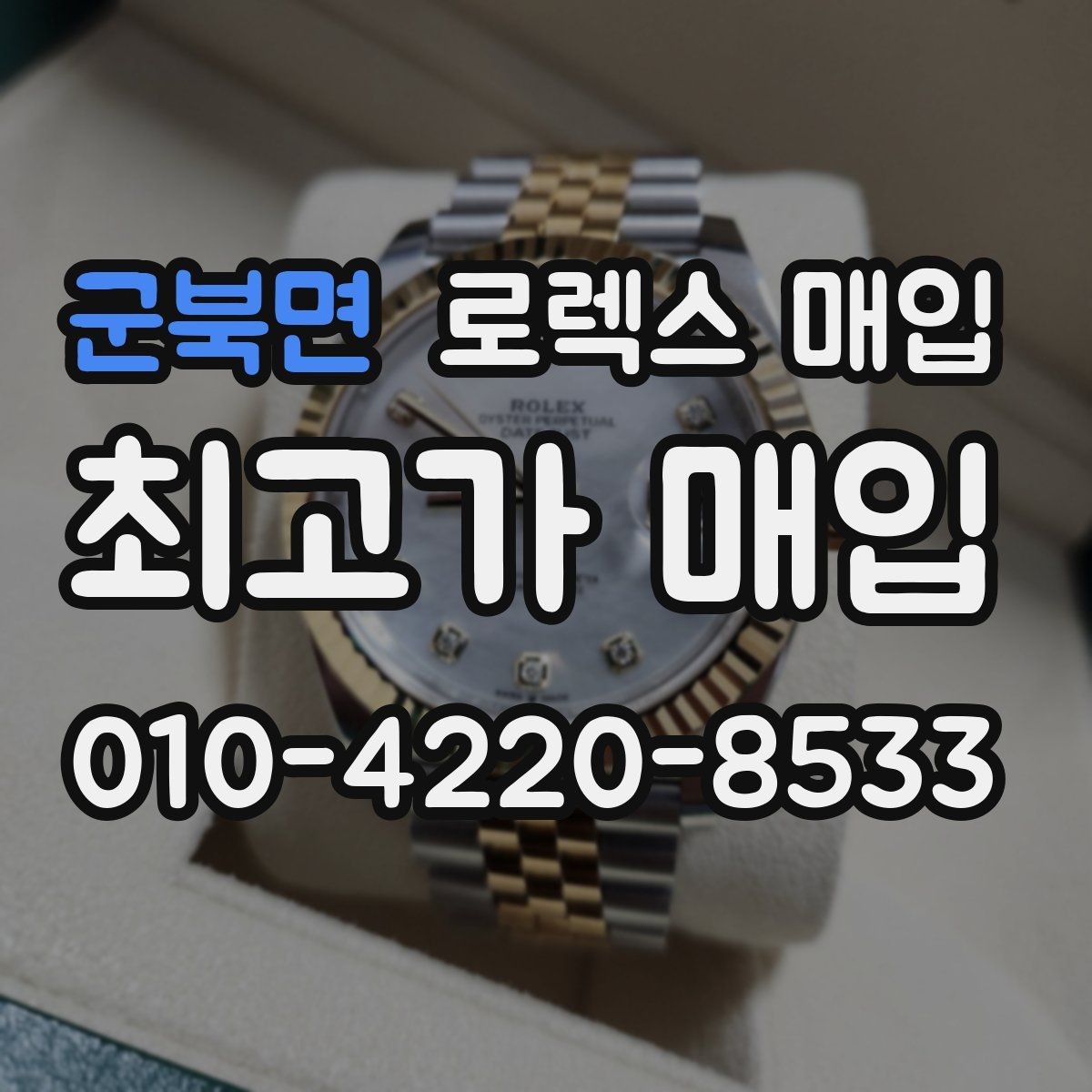 군북면 로렉스 매입 화이트골드와 옐로골드 차이