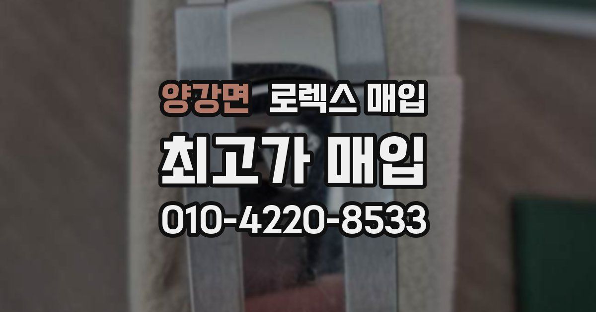 양강면 로렉스 매입