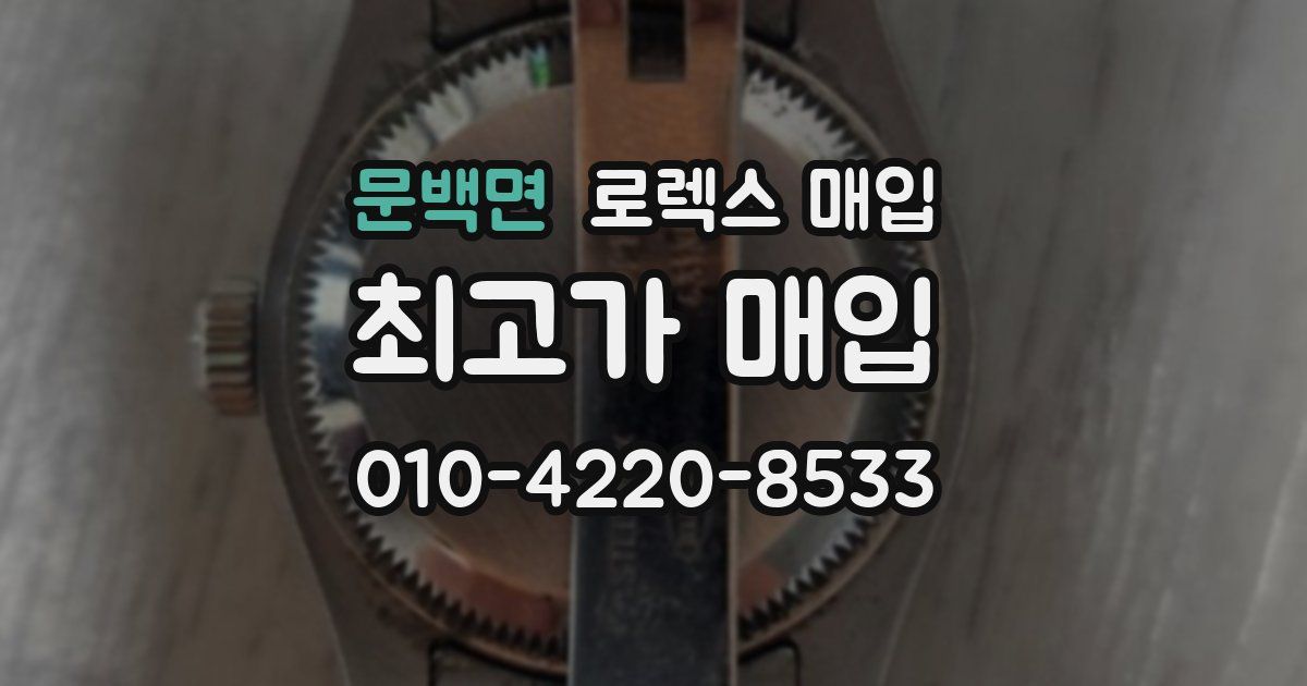 문백면 로렉스 매입