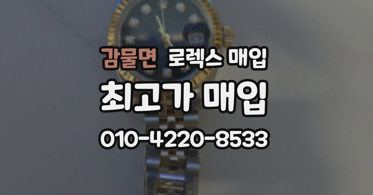 감물면 로렉스 매입