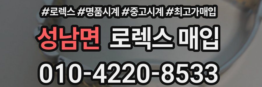 성남면 로렉스 매입