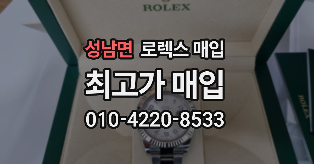 성남면 로렉스 매입