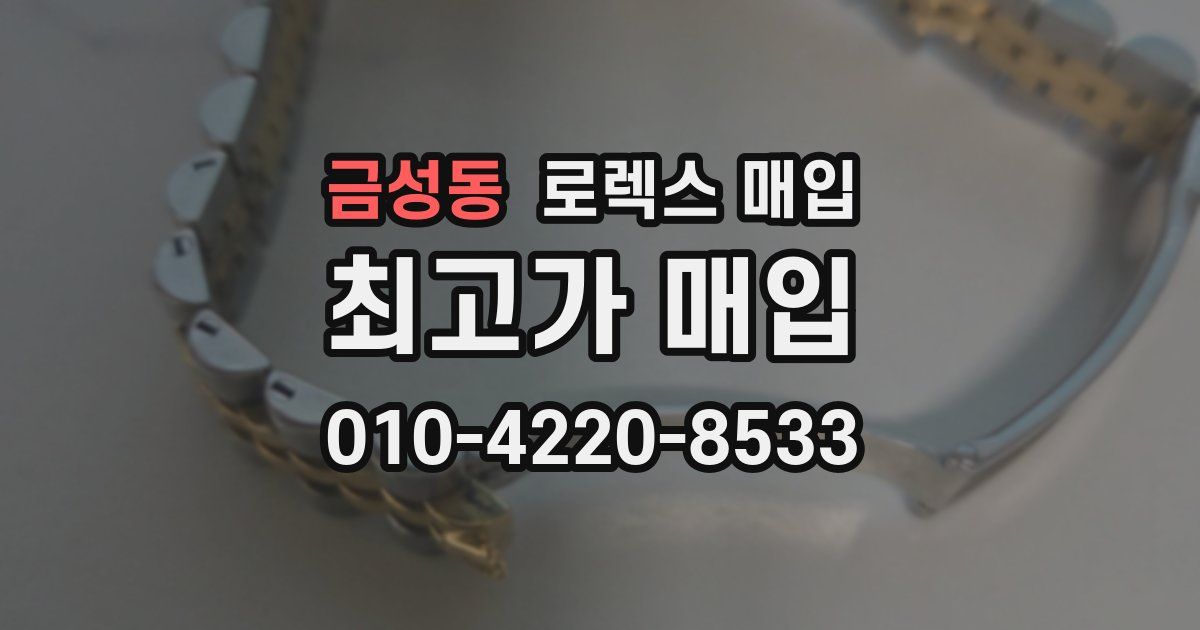 금성동 로렉스 매입
