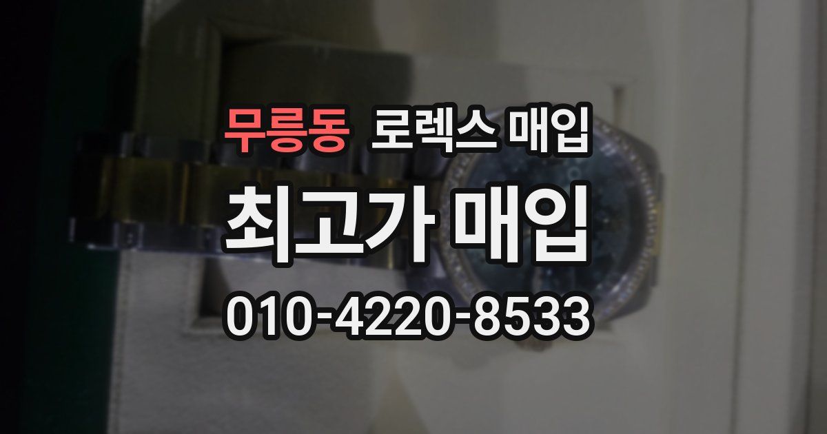 무릉동 로렉스 매입