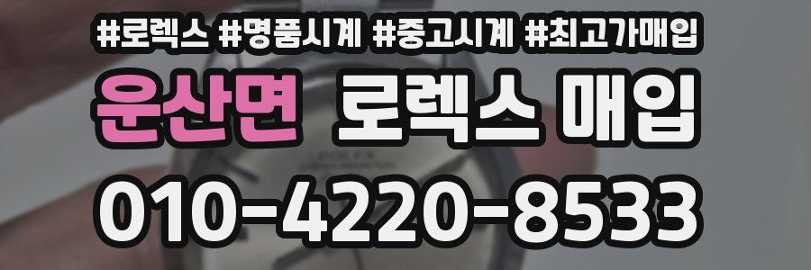 운산면 로렉스 매입