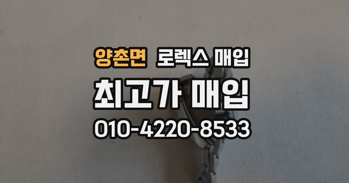 양촌면 로렉스 매입