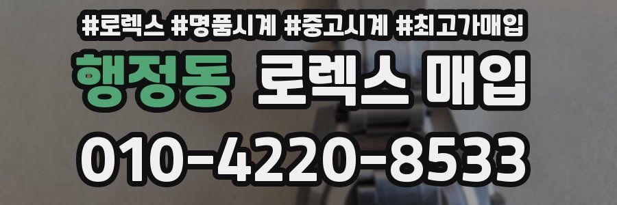 행정동 로렉스 매입