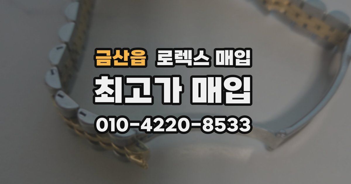 금산읍 로렉스 매입
