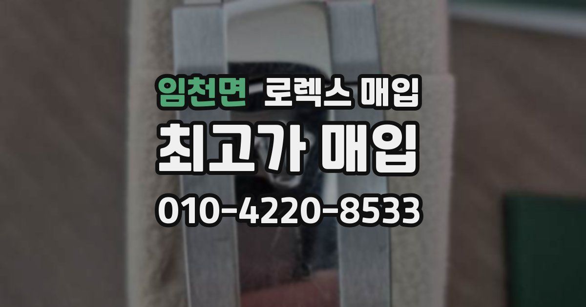임천면 로렉스 매입