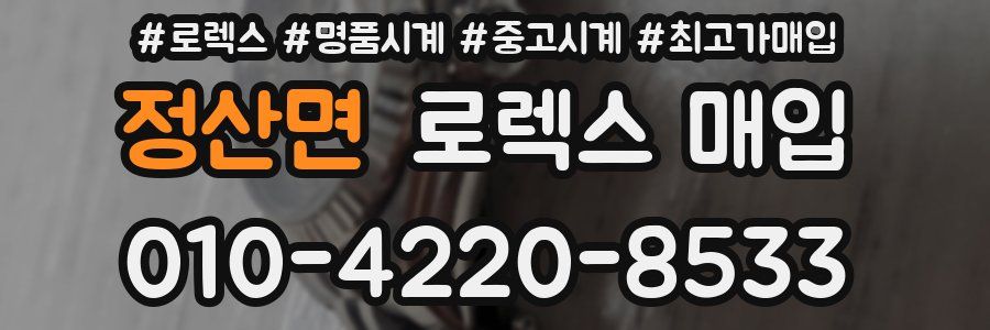 정산면 로렉스 매입