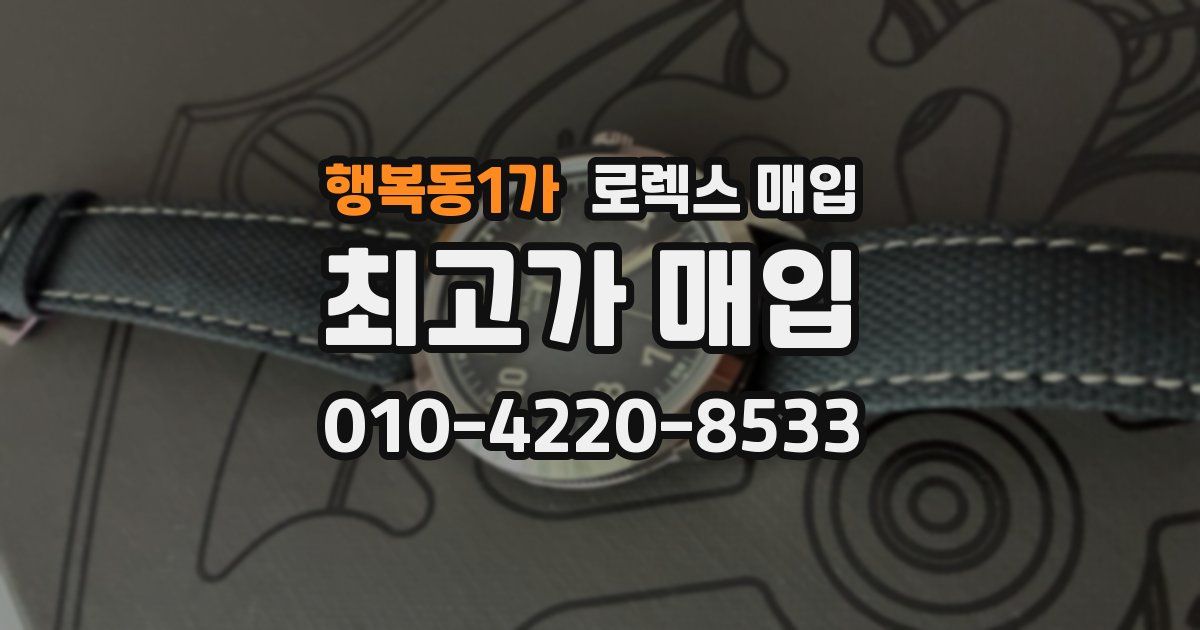 행복동1가 로렉스 매입