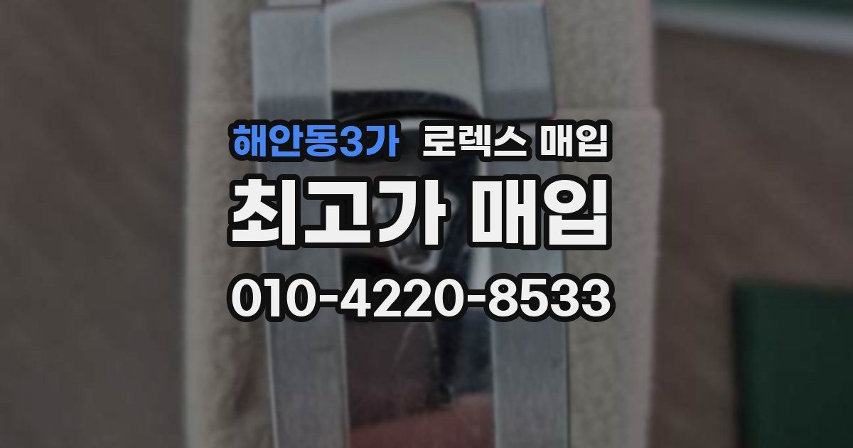 해안동3가 로렉스 매입