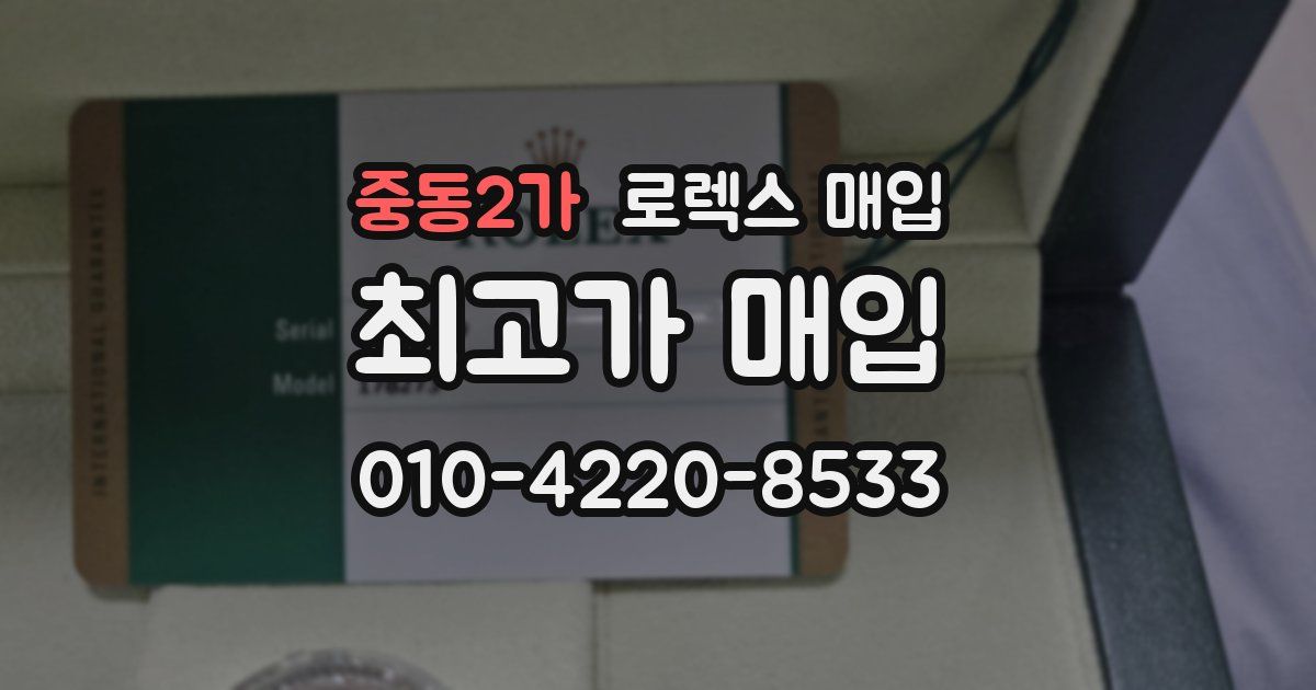 중동2가 로렉스 매입